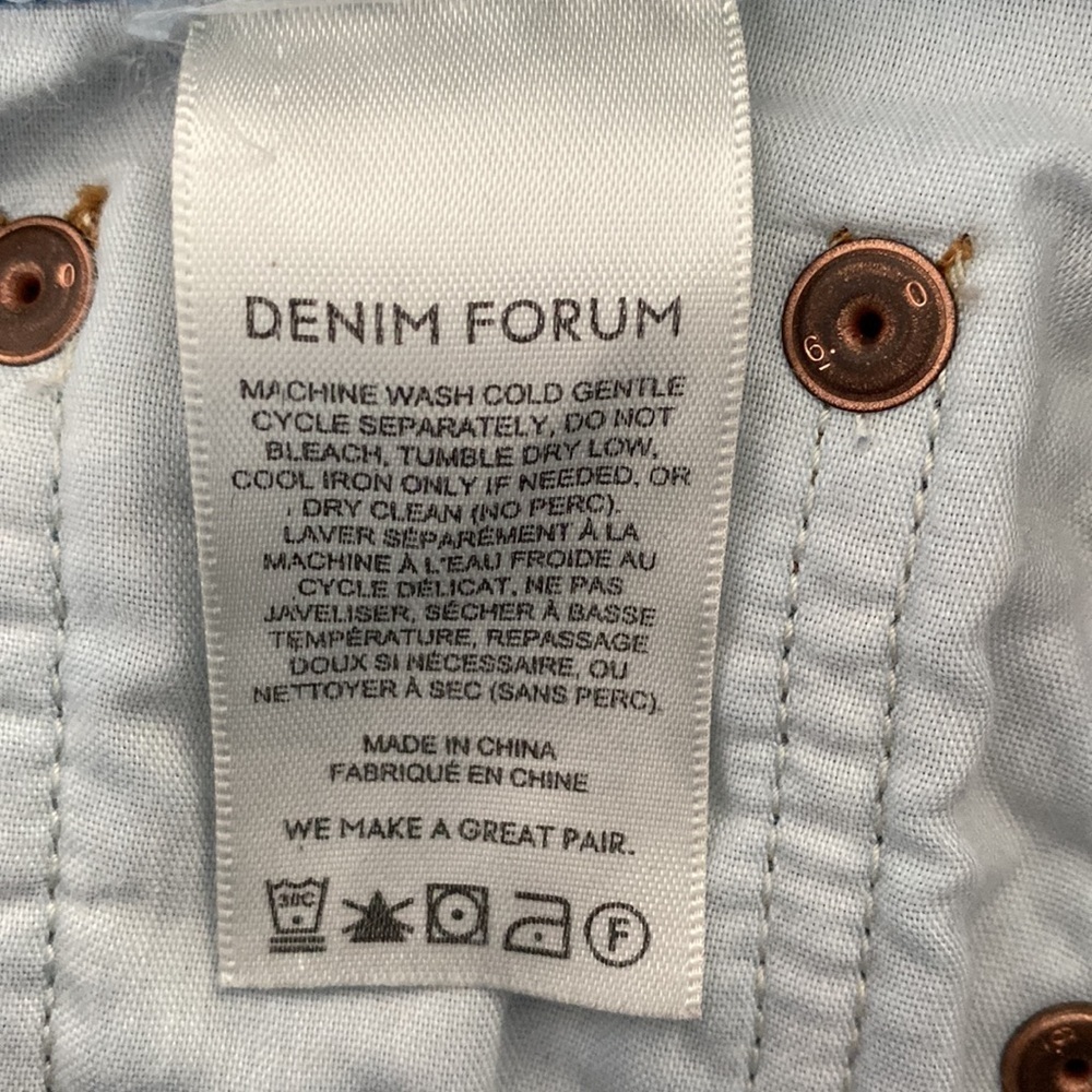 ❗️SOLD❗️Denim Forum The Marianne Mid Loose Flare 32L Size 24 - Picture 10 of 12